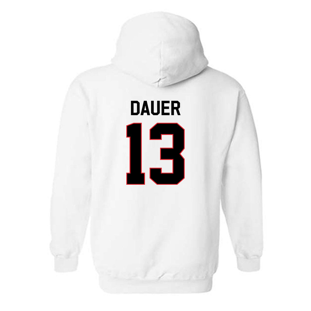 Davidson - NCAA Women's Basketball : Sienna Dauer - Classic Fashion Shersey Hooded Sweatshirt
