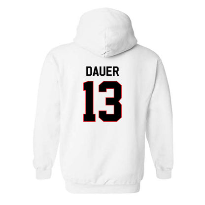 Davidson - NCAA Women's Basketball : Sienna Dauer - Classic Fashion Shersey Hooded Sweatshirt