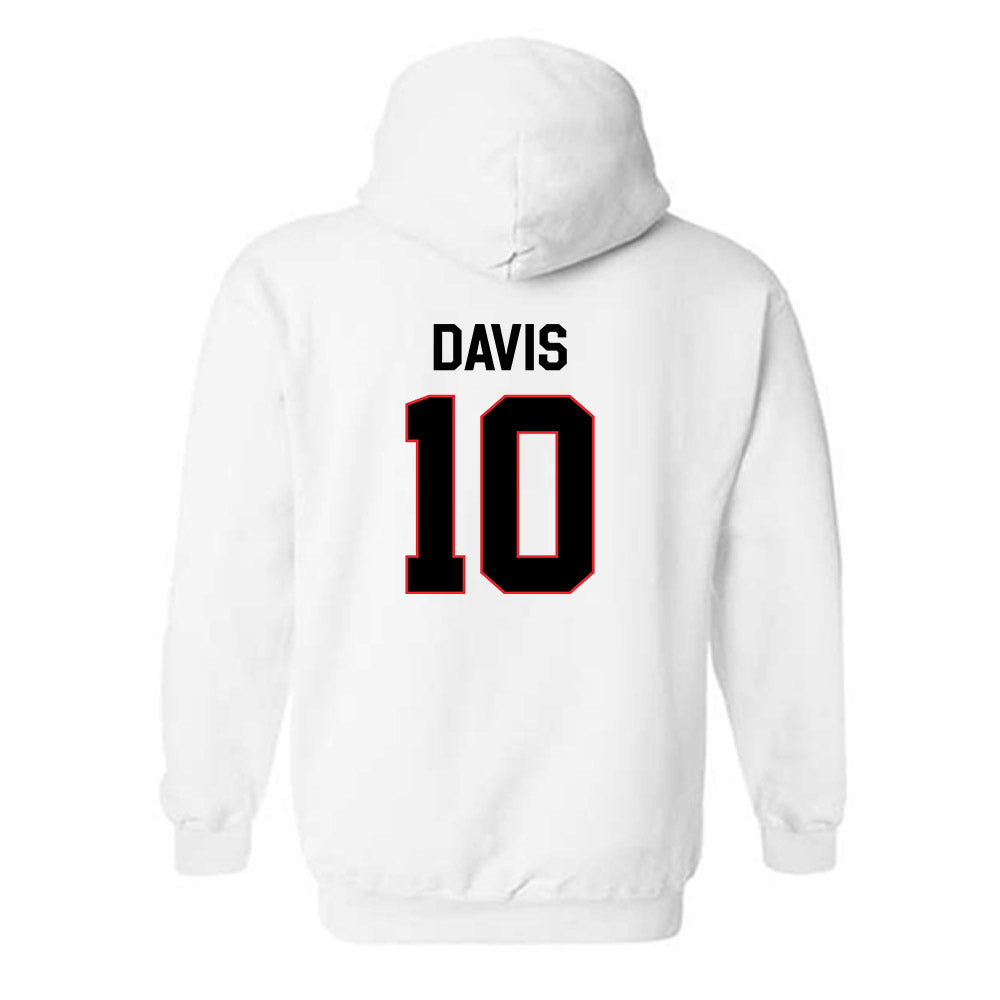 Davidson - NCAA Men's Basketball : Malik Davis - Classic Fashion Shersey Hooded Sweatshirt-1