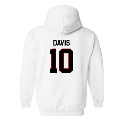 Davidson - NCAA Men's Basketball : Malik Davis - Classic Fashion Shersey Hooded Sweatshirt-1