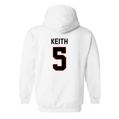 Davidson - NCAA Men's Basketball : Jackson Keith - Classic Fashion Shersey Hooded Sweatshirt-1