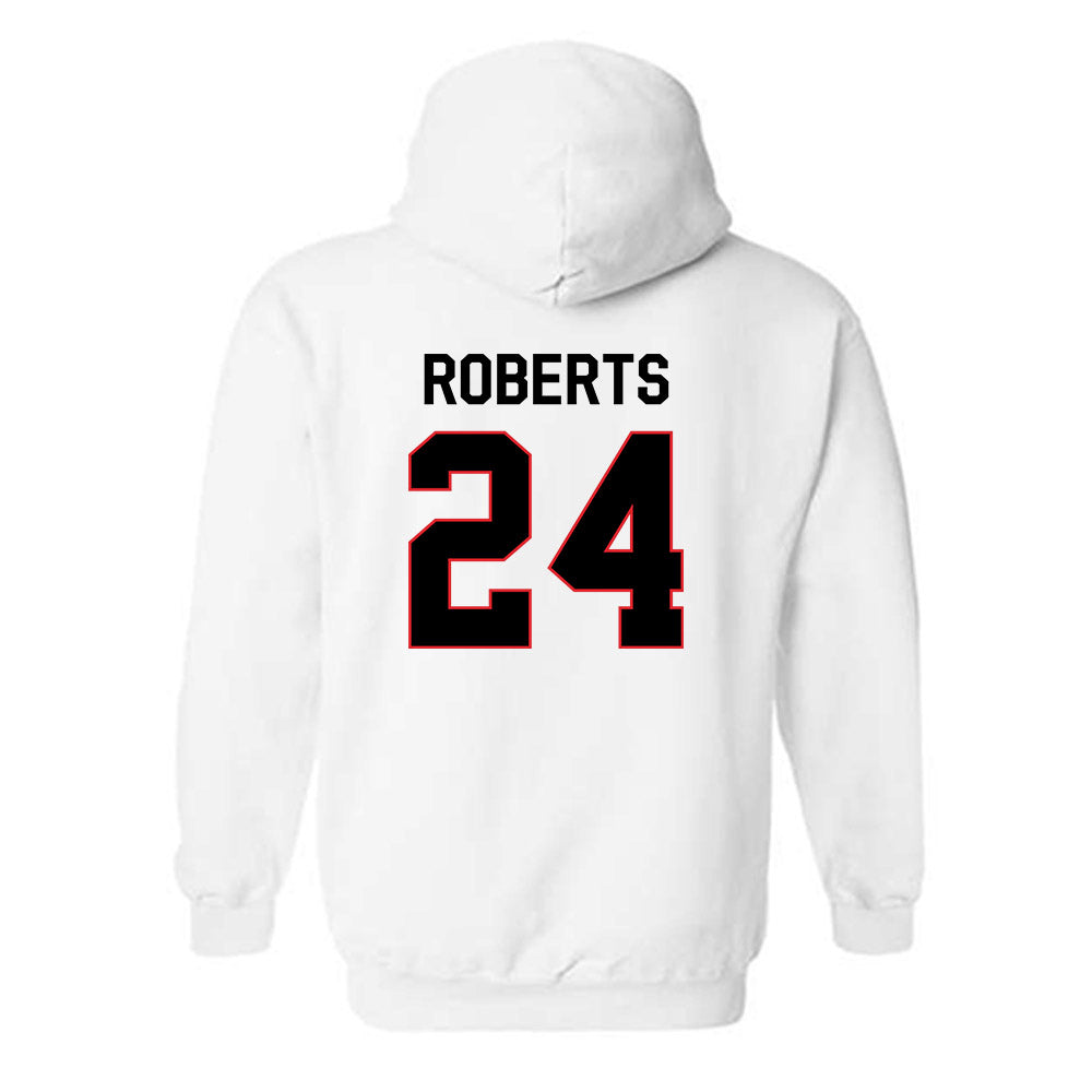 Davidson - NCAA Men's Basketball : JaQualon Roberts - Classic Fashion Shersey Hooded Sweatshirt-1