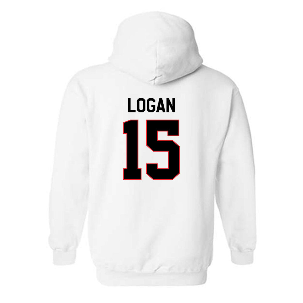 Davidson - NCAA Men's Basketball : Sean Logan - Classic Fashion Shersey Hooded Sweatshirt-1