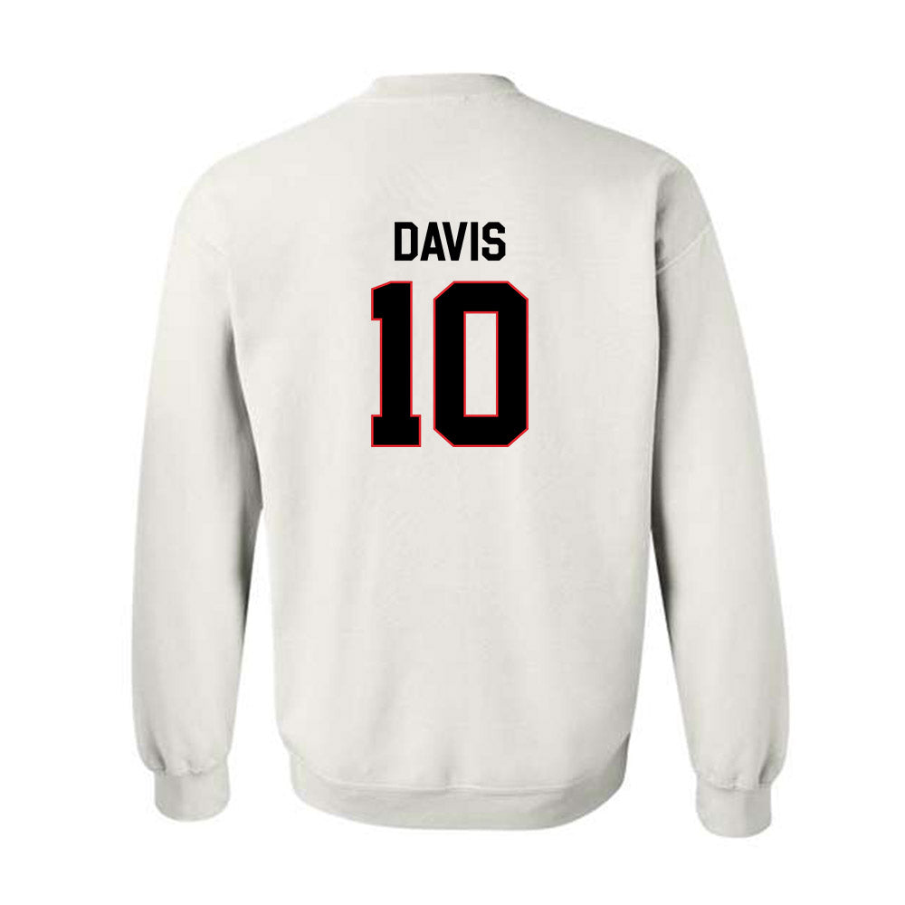 Davidson - NCAA Men's Basketball : Malik Davis - Classic Fashion Shersey Crewneck Sweatshirt-1