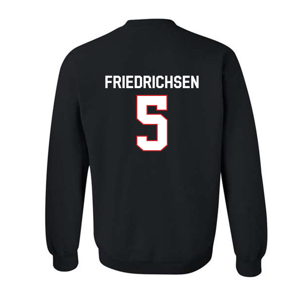 Davidson - NCAA Men's Basketball : Parker Friedrichsen - Classic Fashion Shersey Crewneck Sweatshirt-1