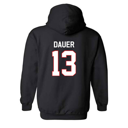 Davidson - NCAA Women's Basketball : Sienna Dauer - Classic Fashion Shersey Hooded Sweatshirt