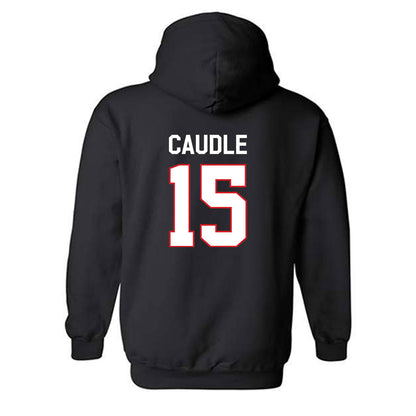 Davidson - NCAA Football : Justin Caudle - Classic Fashion Shersey Hooded Sweatshirt-1