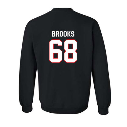 Davidson - NCAA Football : David Brooks - Classic Fashion Shersey Crewneck Sweatshirt-1