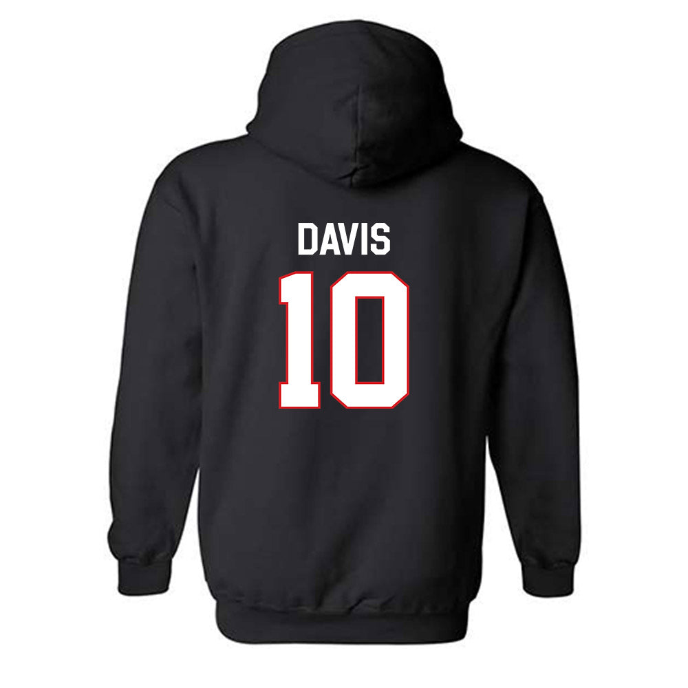 Davidson - NCAA Men's Basketball : Malik Davis - Classic Fashion Shersey Hooded Sweatshirt-1