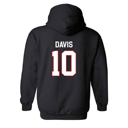 Davidson - NCAA Men's Basketball : Malik Davis - Classic Fashion Shersey Hooded Sweatshirt-1