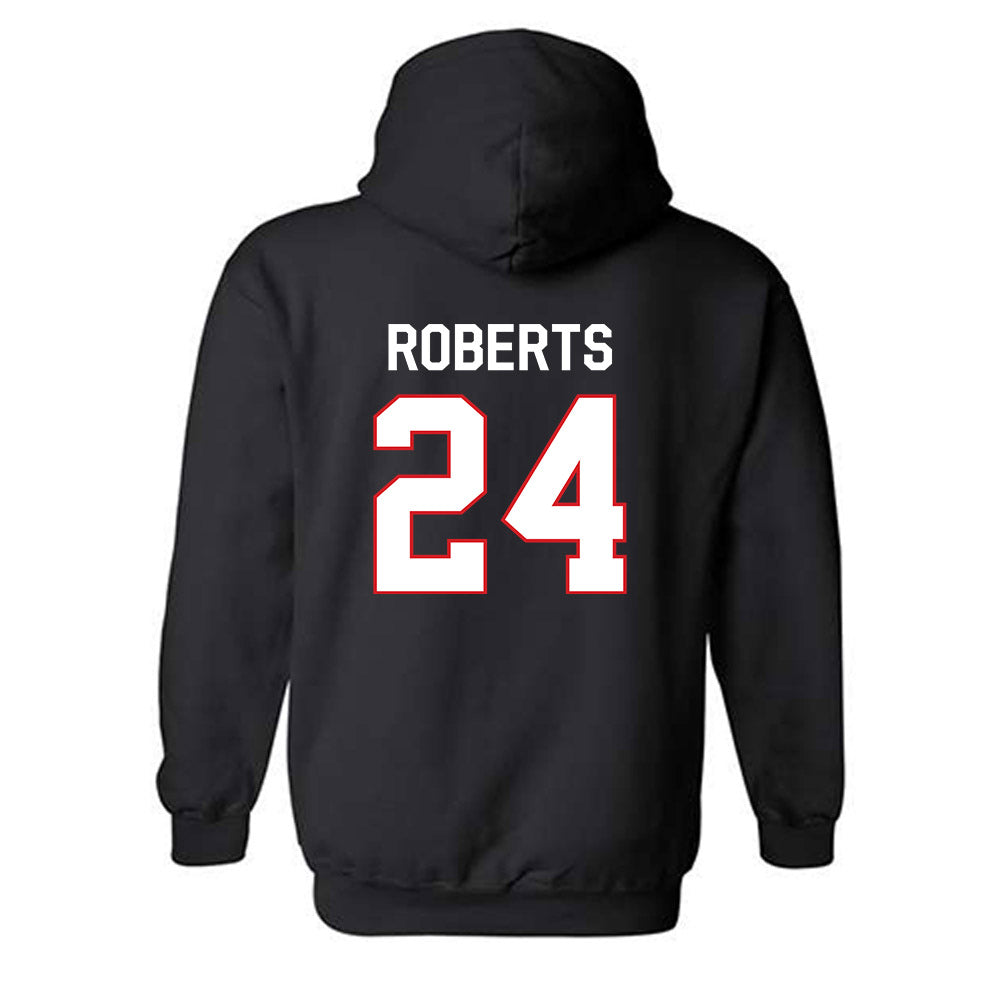 Davidson - NCAA Men's Basketball : JaQualon Roberts - Classic Fashion Shersey Hooded Sweatshirt-1