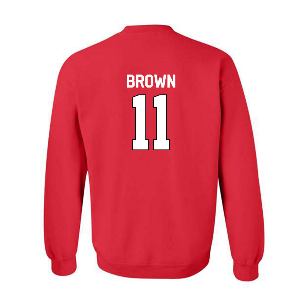 Davidson - NCAA Men's Basketball : Sam Brown - Classic Fashion Shersey Crewneck Sweatshirt-1
