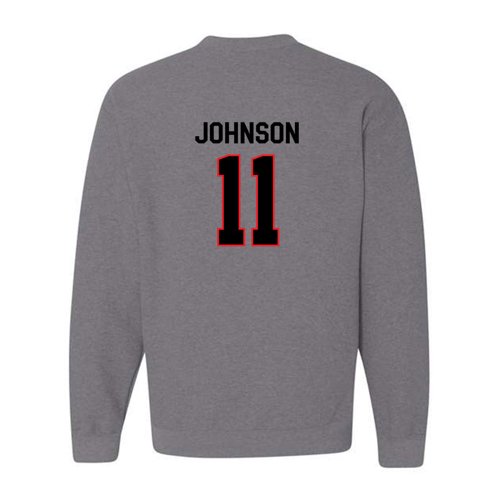 Davidson - NCAA Football : Tre Johnson - Classic Fashion Shersey Crewneck Sweatshirt-1