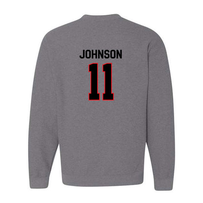 Davidson - NCAA Football : Tre Johnson - Classic Fashion Shersey Crewneck Sweatshirt-1