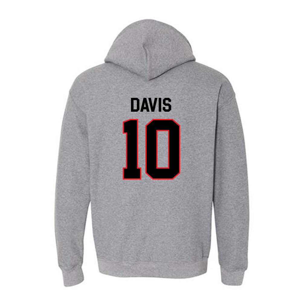 Davidson - NCAA Men's Basketball : Malik Davis - Classic Fashion Shersey Hooded Sweatshirt-1
