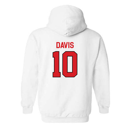 Davidson - NCAA Men's Basketball : Malik Davis - Classic Fashion Shersey Hooded Sweatshirt-1