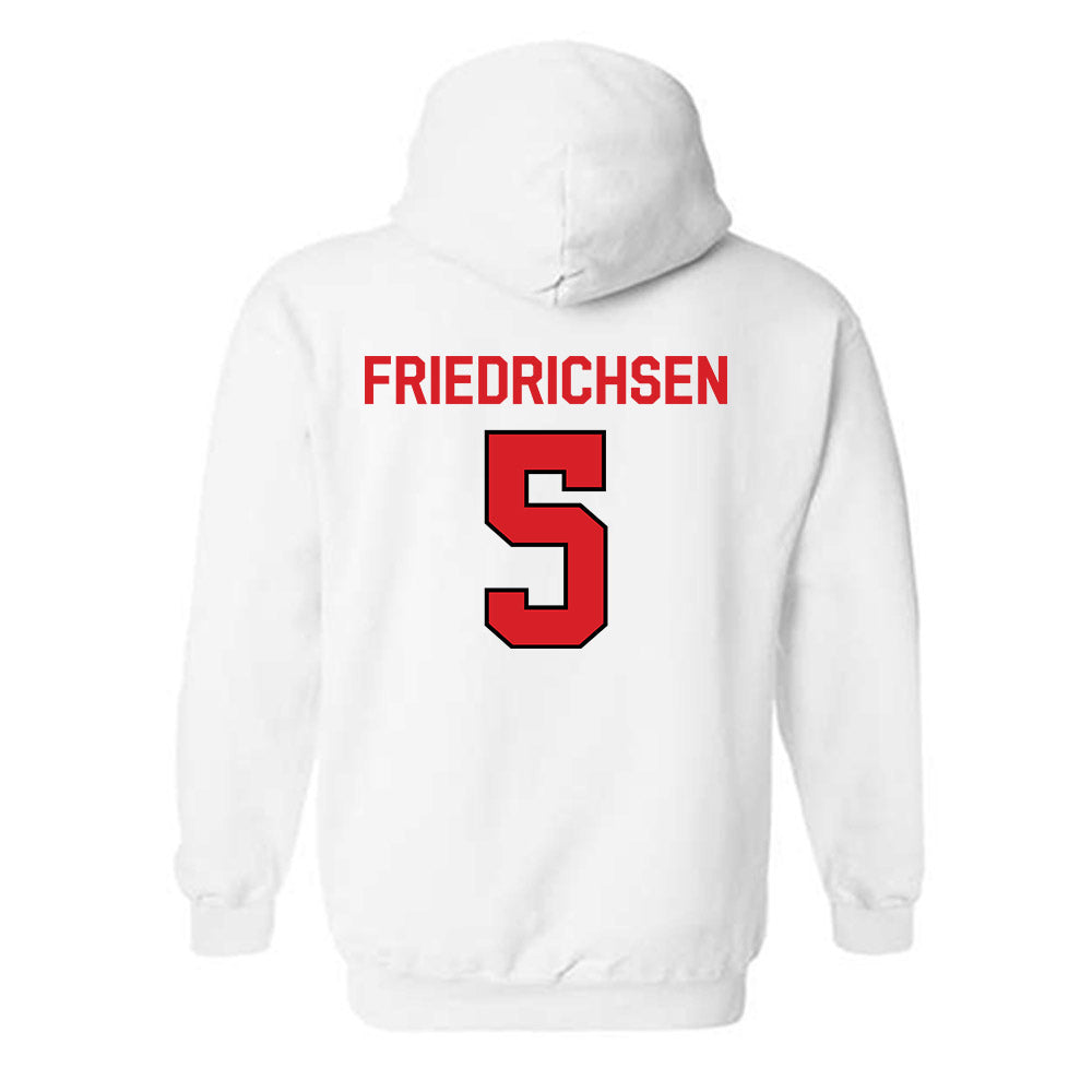 Davidson - NCAA Men's Basketball : Parker Friedrichsen - Classic Fashion Shersey Hooded Sweatshirt-1