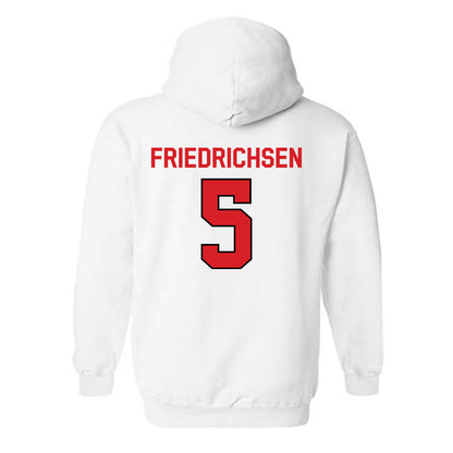 Davidson - NCAA Men's Basketball : Parker Friedrichsen - Classic Fashion Shersey Hooded Sweatshirt-1