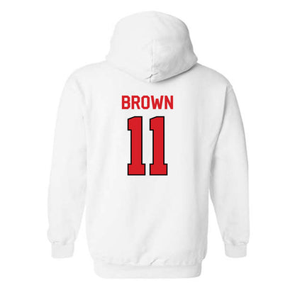 Davidson - NCAA Men's Basketball : Sam Brown - Classic Fashion Shersey Hooded Sweatshirt-1