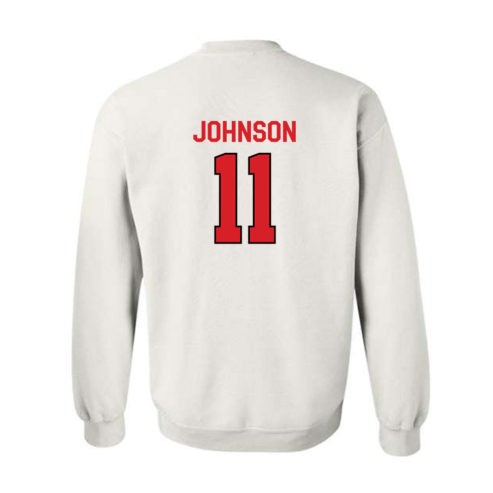 Davidson - NCAA Football : Tre Johnson - Classic Fashion Shersey Crewneck Sweatshirt-1