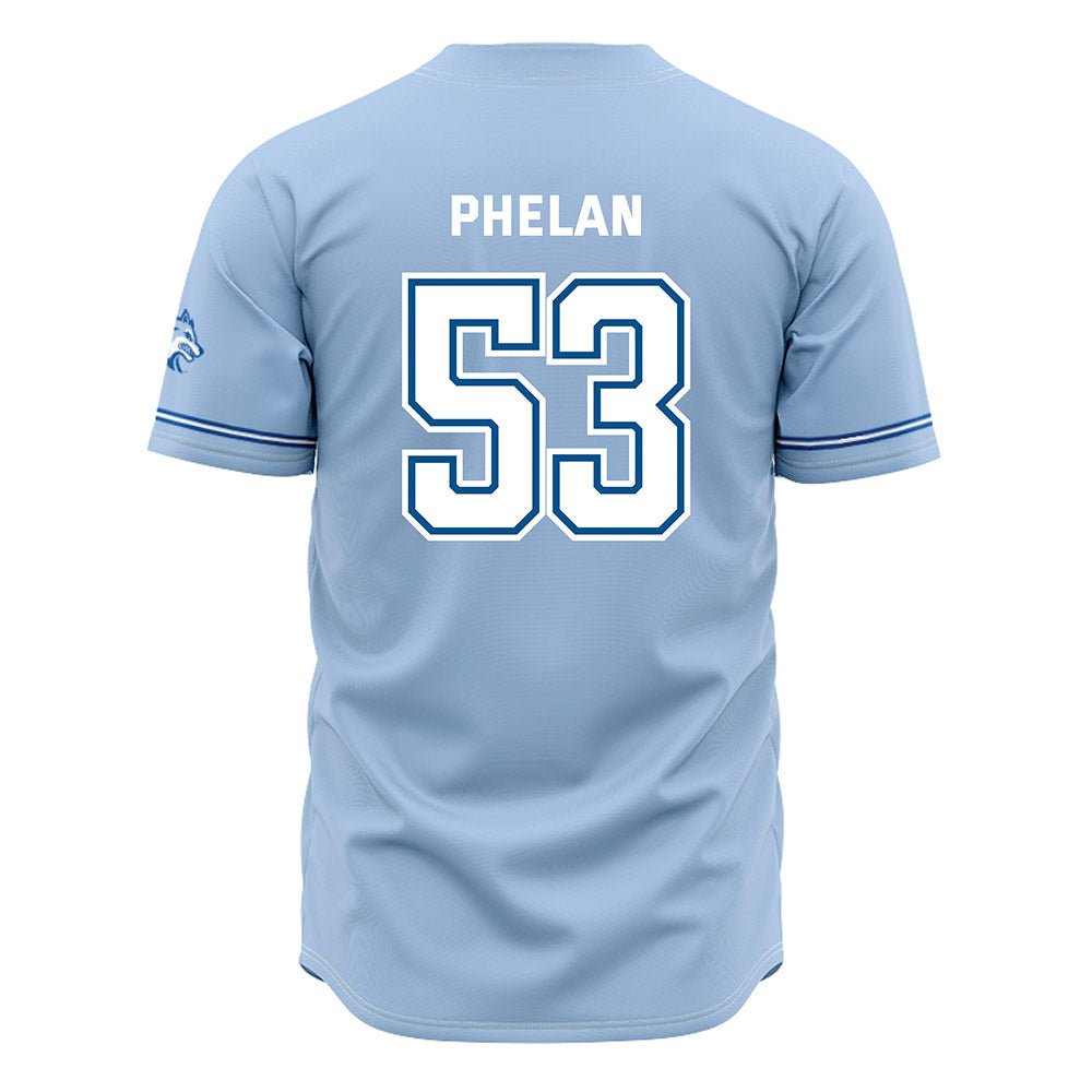 SSU - NCAA Baseball : Riley Phelan - Carolina Blue Jersey-1