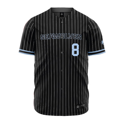 SSU - NCAA Softball : Kaiya Dickens - Black Pinstriped Jersey-0