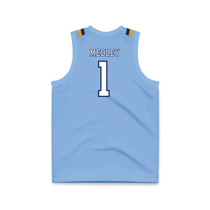 Kent State - NCAA Men's Basketball : Cian Medley - Baby Blue Basketball Jersey-1