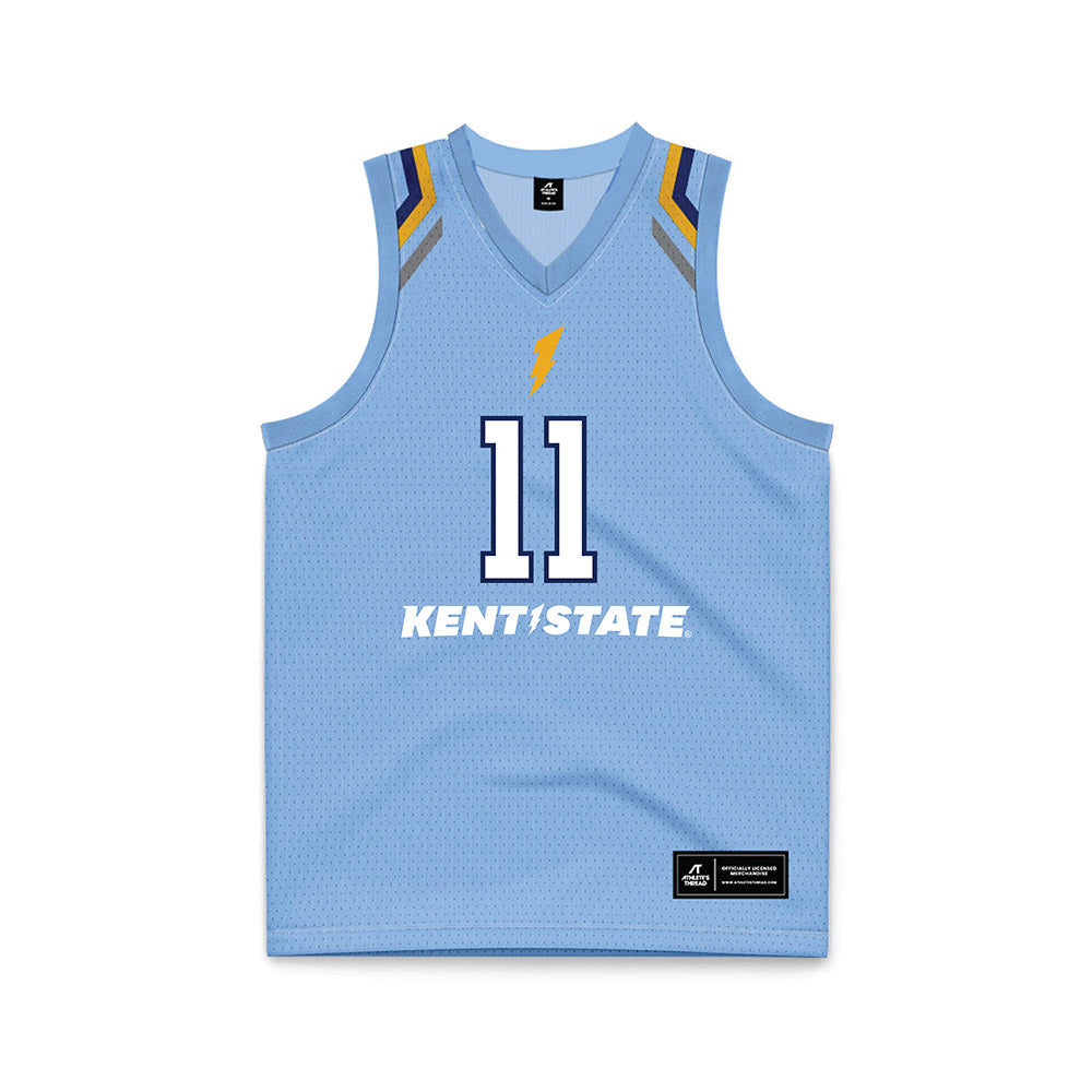 Kent State - NCAA Men's Basketball : Dezmon Briscoe - Baby Blue Basketball Jersey-0
