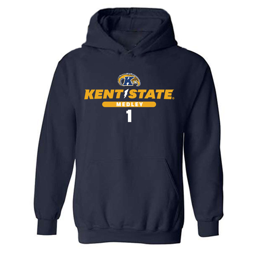 Kent State - NCAA Men's Basketball : Cian Medley - Classic Fashion Shersey Hooded Sweatshirt-0