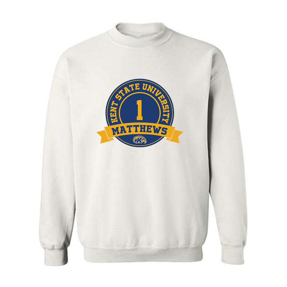 Kent State - NCAA Baseball : Luke Matthews - Classic Fashion Shersey Crewneck Sweatshirt-0