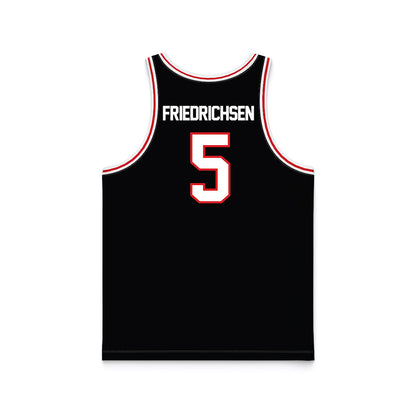 Davidson - NCAA Men's Basketball : Parker Friedrichsen - Black Basketball Jersey-1