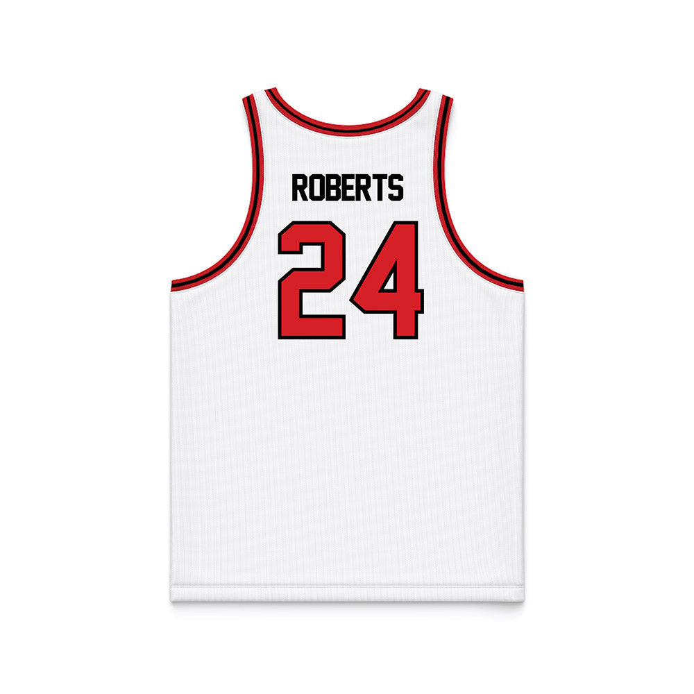 Davidson - NCAA Men's Basketball : JaQualon Roberts - White Basketball Jersey-1