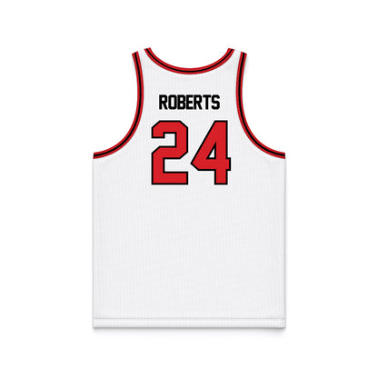 Davidson - NCAA Men's Basketball : JaQualon Roberts - White Basketball Jersey-1