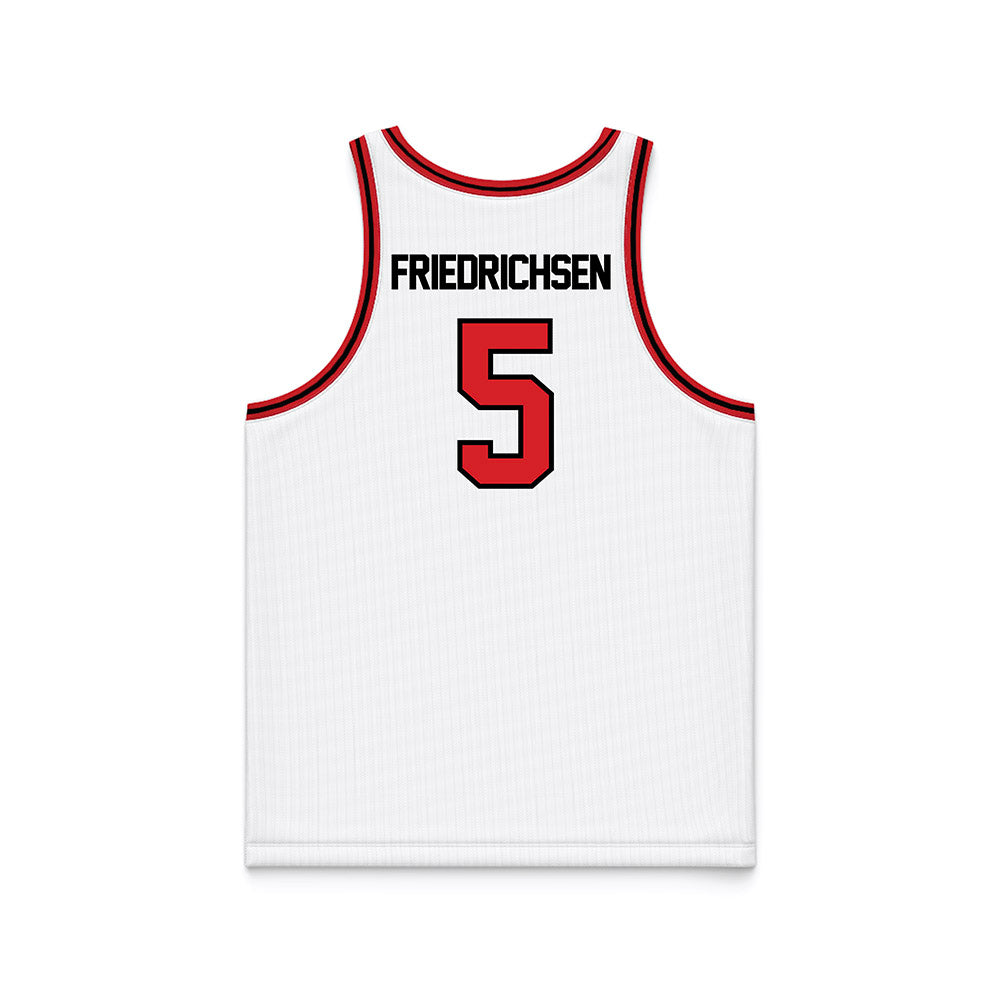 Davidson - NCAA Men's Basketball : Parker Friedrichsen - White Basketball Jersey-1