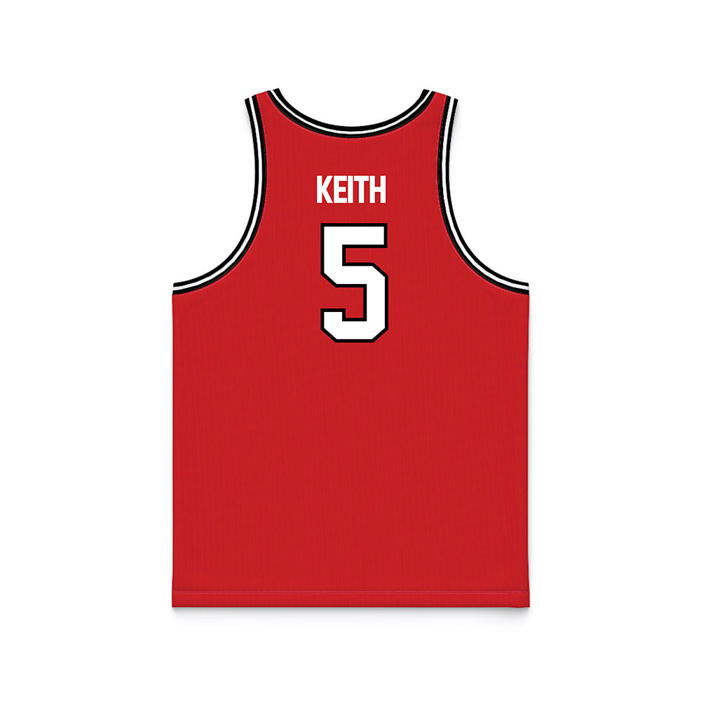 Davidson - NCAA Men's Basketball : Jackson Keith - Red Basketball Jersey-1