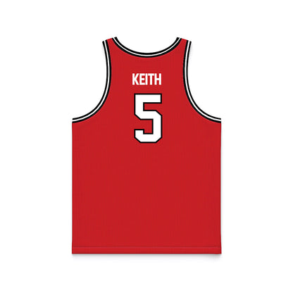 Davidson - NCAA Men's Basketball : Jackson Keith - Red Basketball Jersey-1