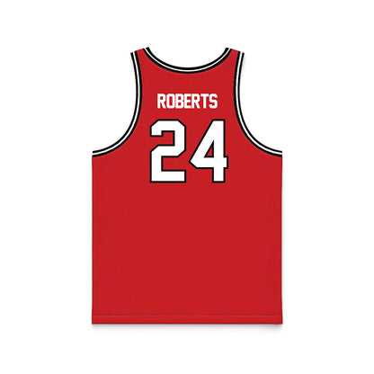 Davidson - NCAA Men's Basketball : JaQualon Roberts - Red Basketball Jersey-1