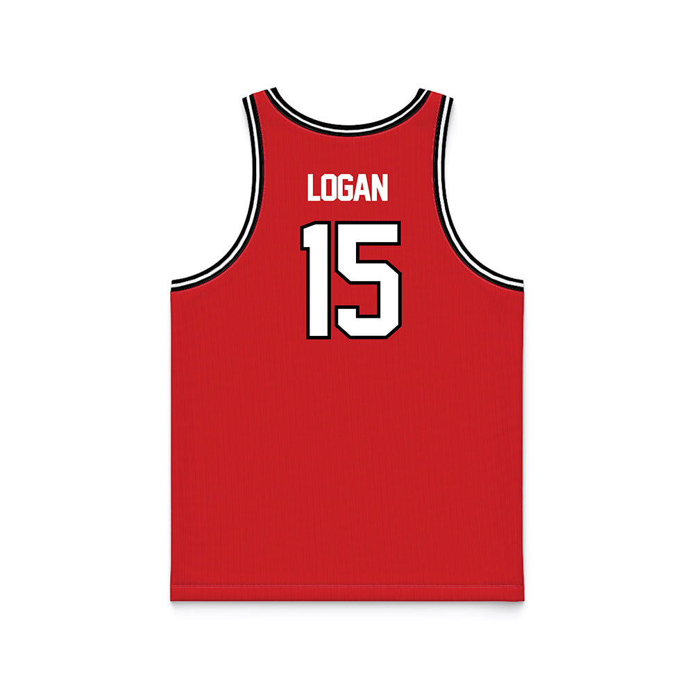 Davidson - NCAA Men's Basketball : Sean Logan - Red Basketball Jersey-1