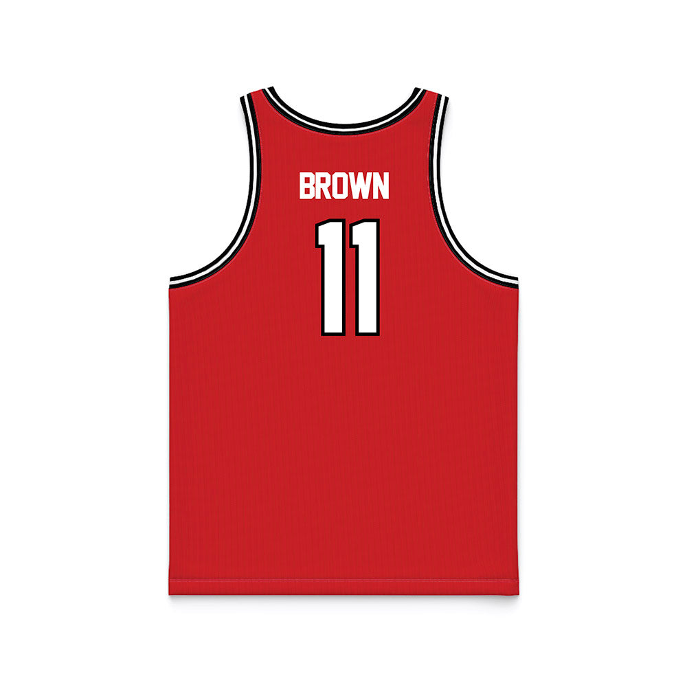 Davidson - NCAA Men's Basketball : Sam Brown - Red Basketball Jersey-1