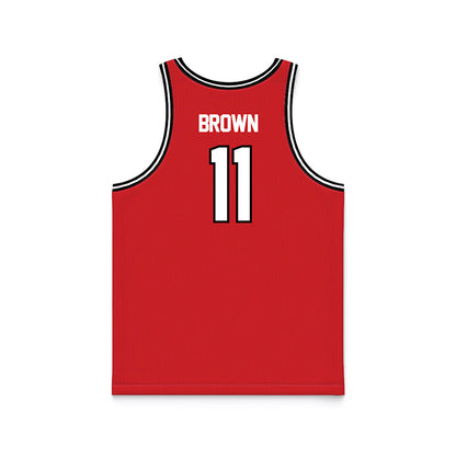 Davidson - NCAA Men's Basketball : Sam Brown - Red Basketball Jersey-1