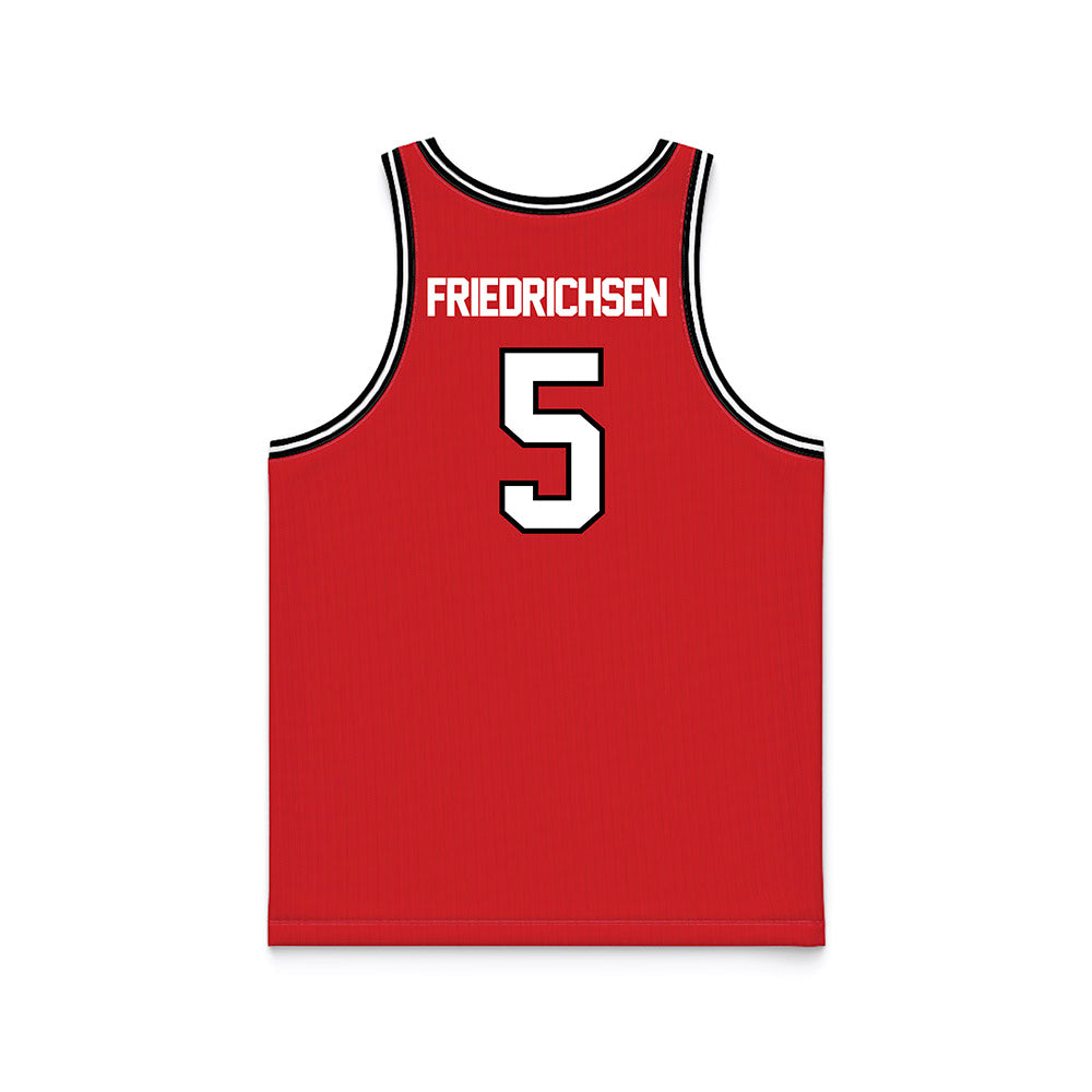 Davidson - NCAA Men's Basketball : Parker Friedrichsen - Red Basketball Jersey-1