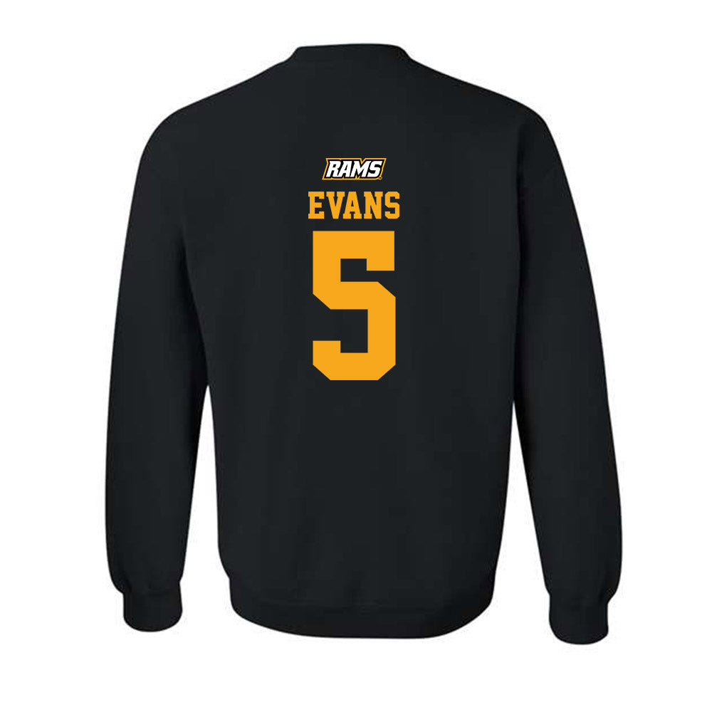 VCU - NCAA Men's Basketball : Barry Evans - Sports Shersey Crewneck Sweatshirt-1