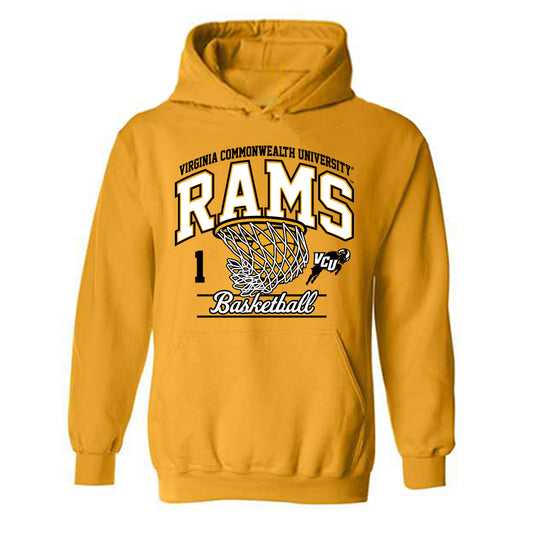 VCU - NCAA Men's Basketball : Nyk Lewis - Sports Shersey Hooded Sweatshirt-0
