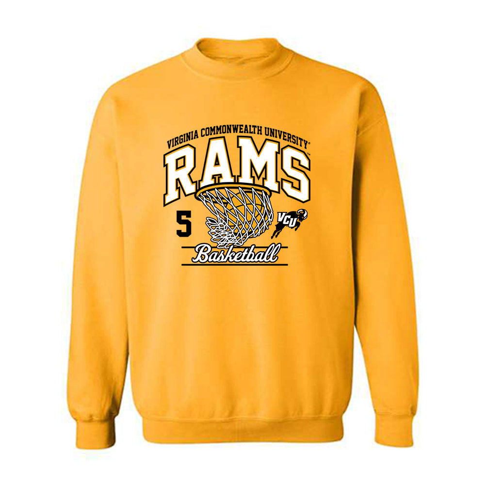 VCU - NCAA Men's Basketball : Barry Evans - Sports Shersey Crewneck Sweatshirt-0