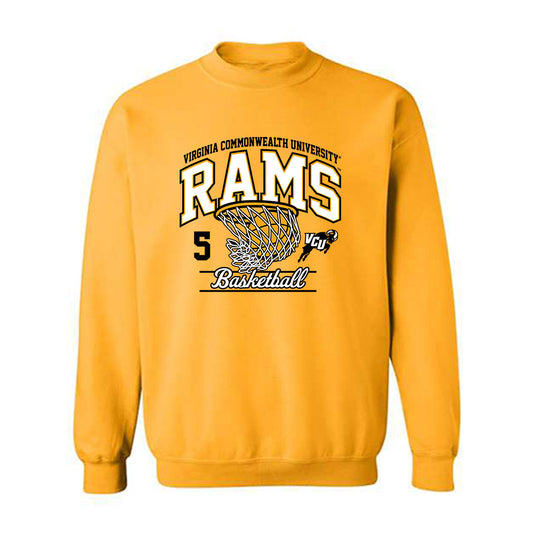 VCU - NCAA Men's Basketball : Barry Evans - Sports Shersey Crewneck Sweatshirt-0