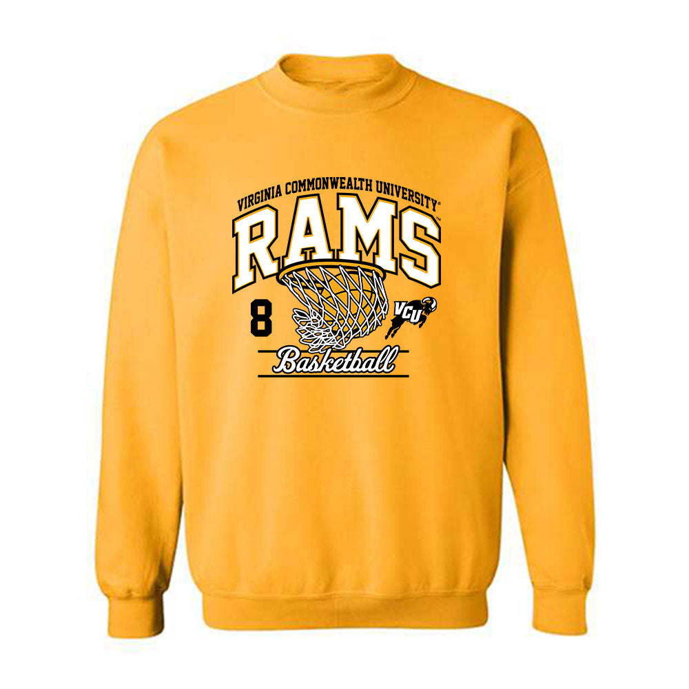 VCU - NCAA Women's Basketball : Daija Preston - Sports Shersey Crewneck Sweatshirt-0