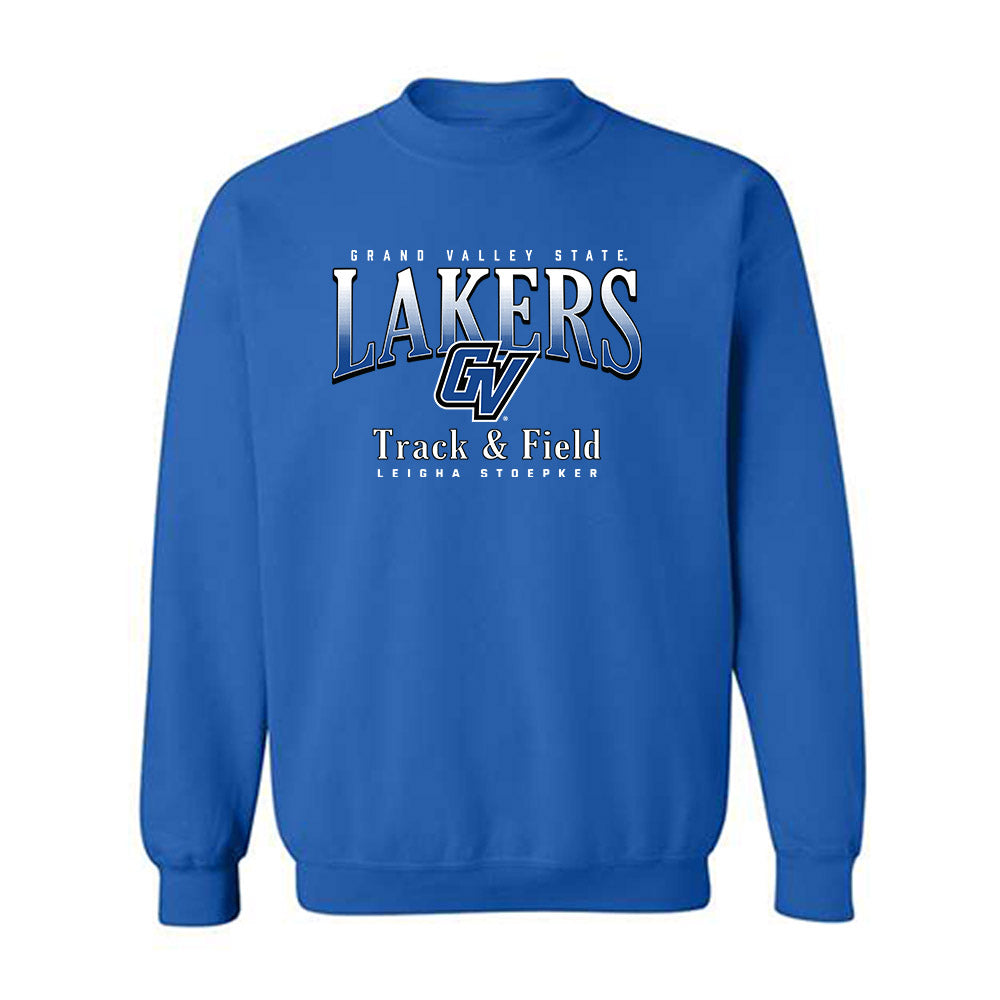 Grand Valley - NCAA Women's Track & Field : Leigha Stoepker - Classic Fashion Shersey Crewneck Sweatshirt-0