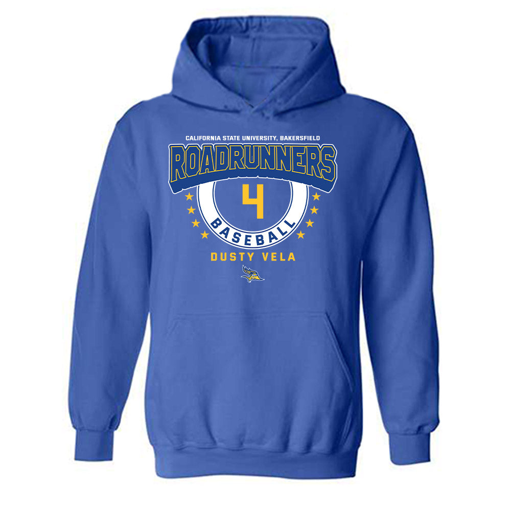 CSU Bakersfield - NCAA Baseball : Dusty Vela - Classic Fashion Shersey Hooded Sweatshirt-0
