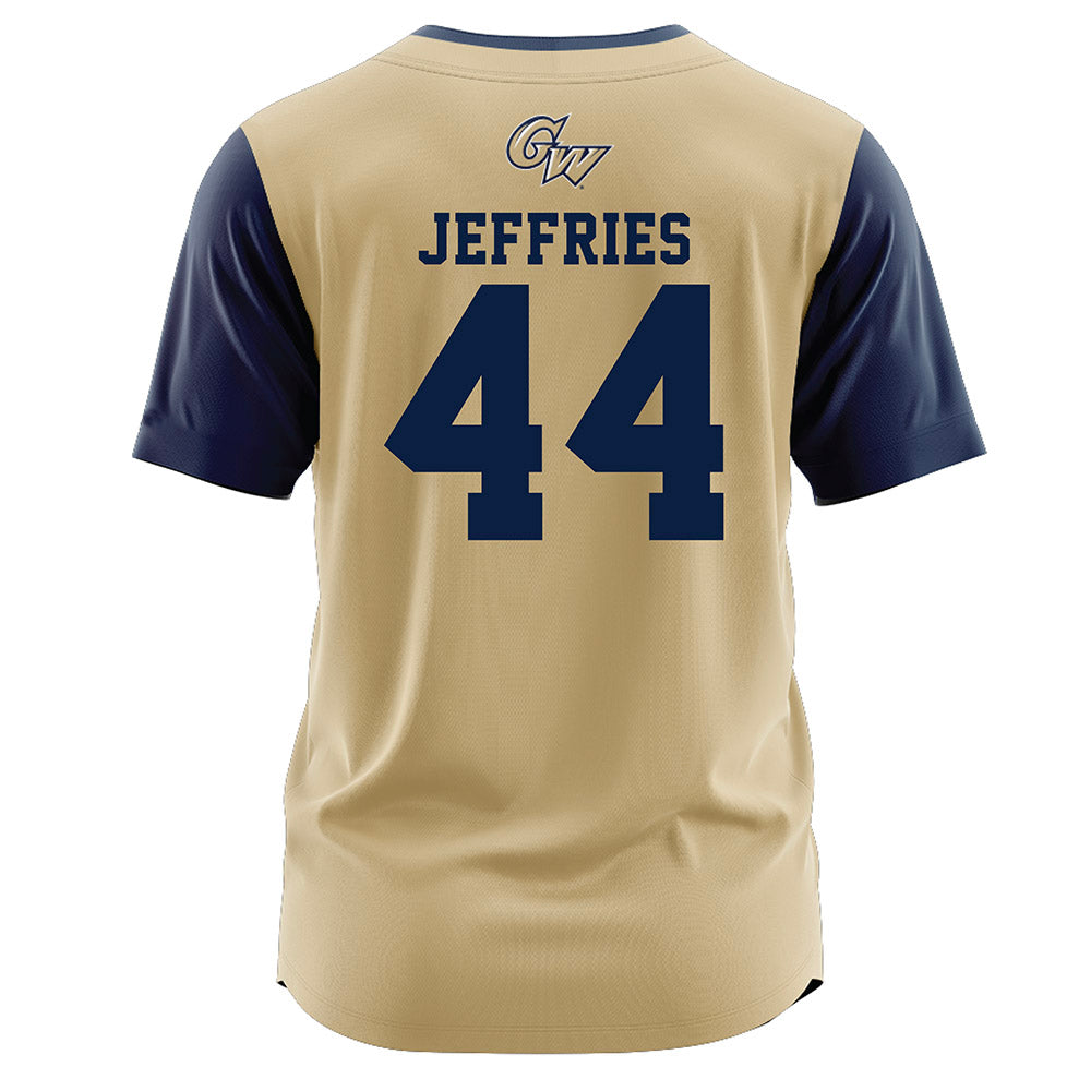 GWU - NCAA Baseball : Graham Jeffries - Gold Jersey-1