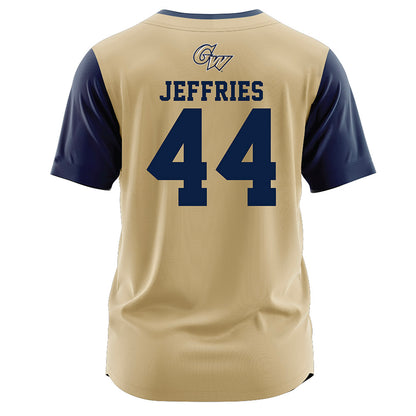 GWU - NCAA Baseball : Graham Jeffries - Gold Jersey-1